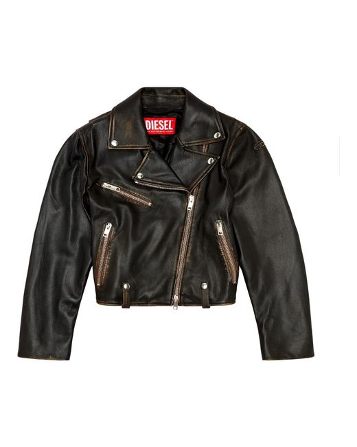 Jackets > leather jackets DIESEL en coloris Black