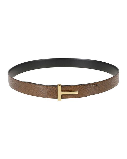 Tom Ford Soft Grain Wendegürtel in Black für Herren