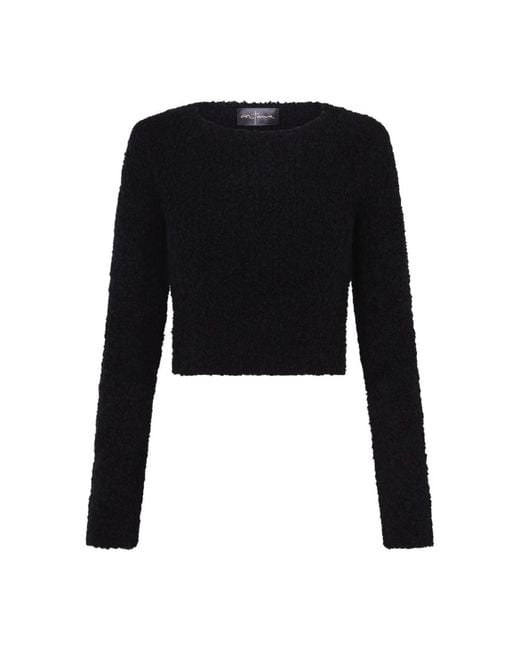 Cortana Black Round-Neck Knitwear
