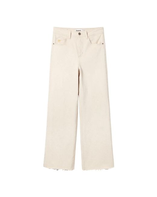 Desigual Natural Cropped Trousers
