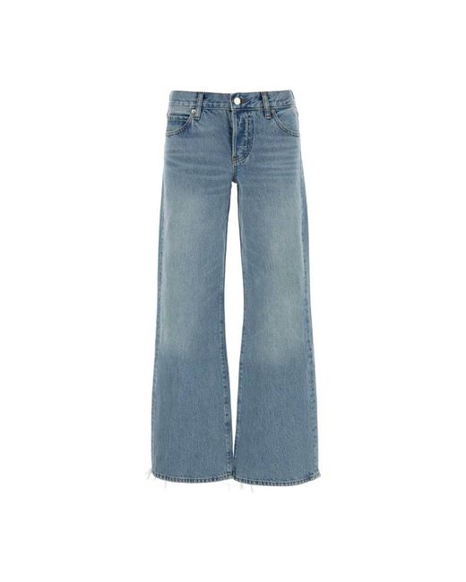 FRAME Blue Wide Jeans