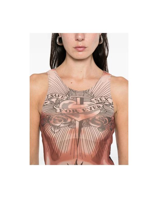 Sleeveless Tops Jean Paul Gaultier en coloris Pink