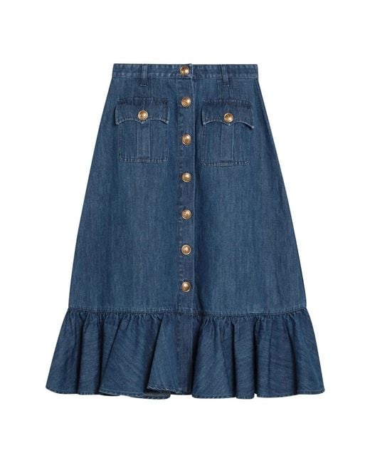 Valentino Garavani Blue Denim Skirts