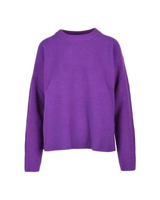 Ballantyne Purple Round-Neck Knitwear
