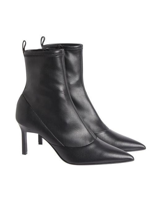 Calvin Klein Black Heeled Boots