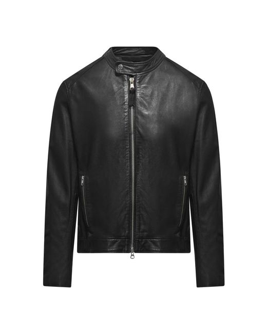 Bomboogie Roy Leather Jacket in het Black voor heren