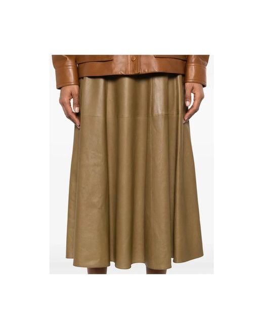 Saint Laurent Natural Leather Skirts