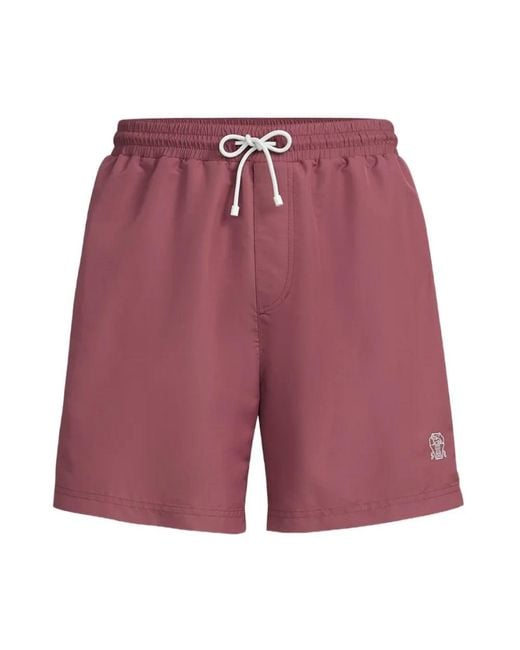 Brunello Cucinelli Red Beachwear for men