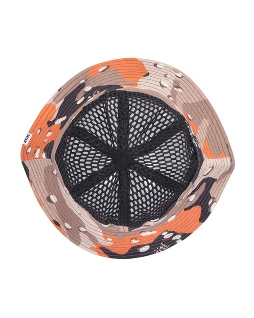 Huf Accessoires ,Veelkleurig ,Katoen Mesh Fisherman Bucket Hat Samenwerking X-Girl in het Blue voor heren