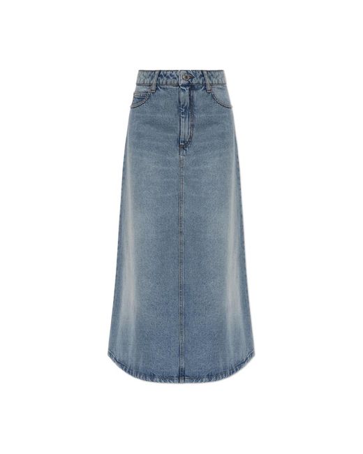 AMI Blauwe Denim Rok in het Blue