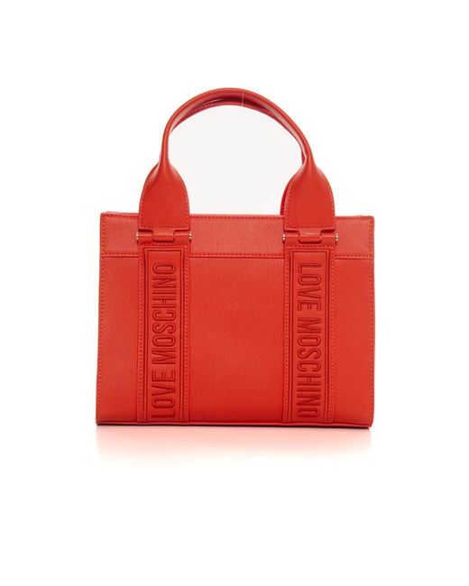 Love Moschino Red Stilvolle handtasche mit verstellbarem riemen,stilvolle handtasche mit verstellbarem riemen