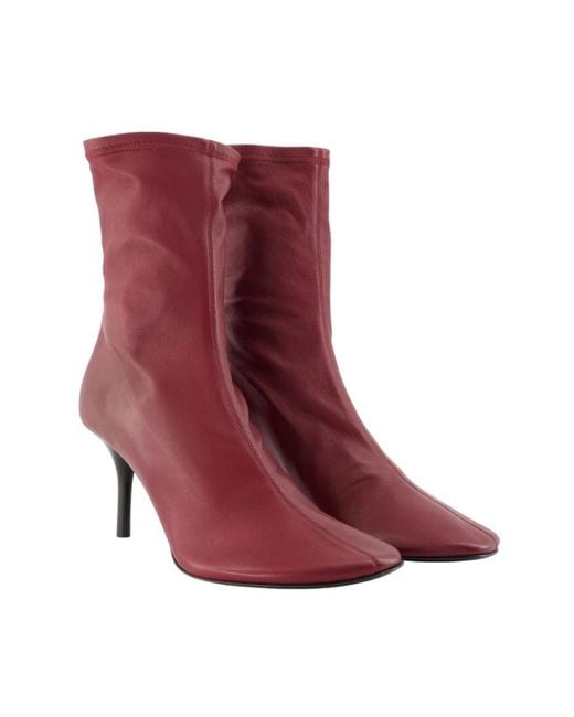 Acne Purple Heeled Boots