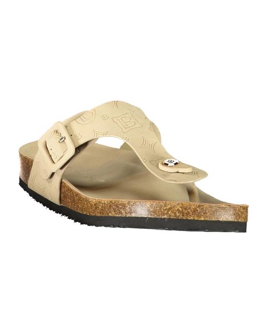 Laura Biagiotti Metallic Flip Flops
