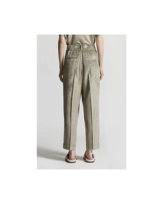Peserico Green Straight Trousers