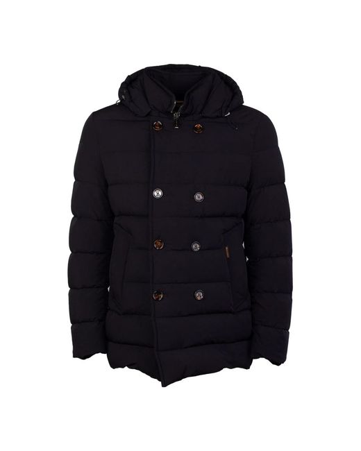 Moorer Jassen ,Blauw ,Dubbelbreasted Donsjack Florio in het Blue voor heren
