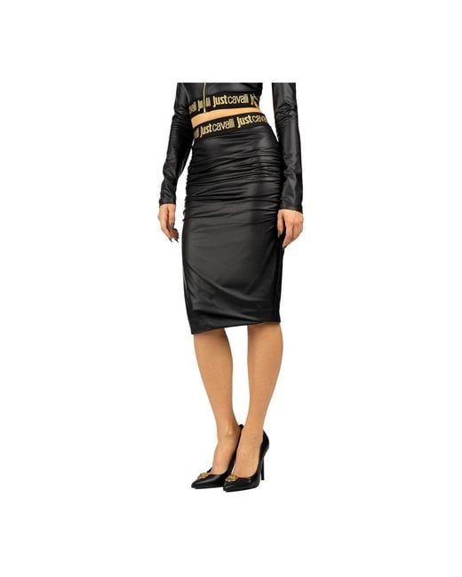 Just Cavalli Black Midi Skirts