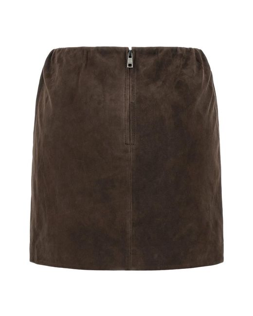ROTATE BIRGER CHRISTENSEN Brown Leather Skirts
