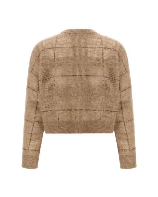 Brunello Cucinelli Natural Round-Neck Knitwear