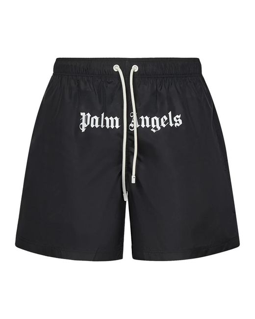Palm Angels Black Short Shorts for men