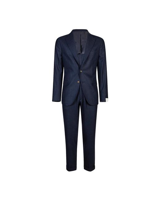 Eleventy Blue Single Breasted Suits for men