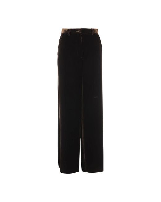 Straight Trousers Giorgio Armani de color Black