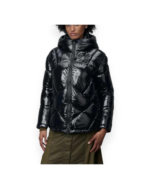 Blauer Black Gepolsterte Winterjacke
