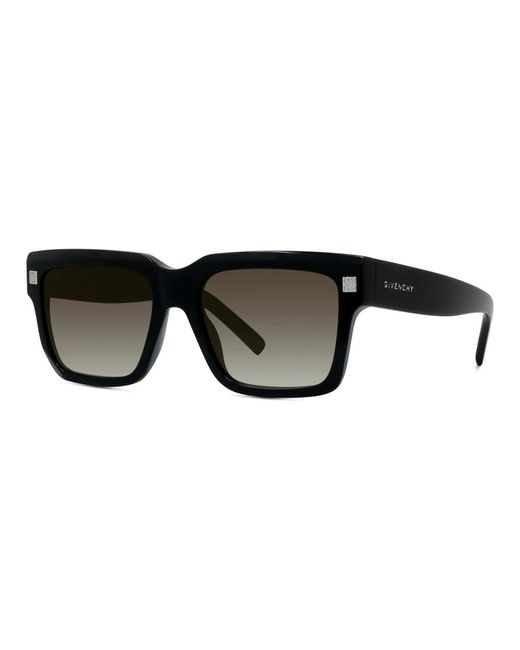 Givenchy Black Glänzende schwarze quadratische sonnenbrille