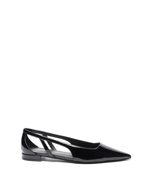 Stuart Weitzman Schoenen ,Zwart ,Leer Power Cutout Flat in het Black
