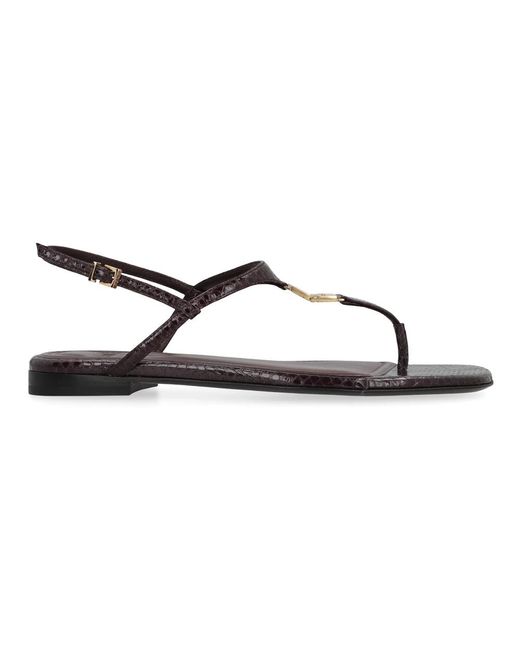 Fendi Brown Flat Sandals
