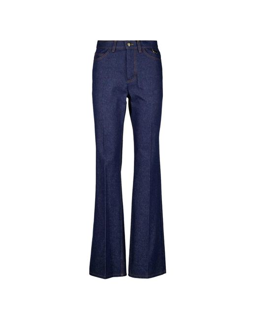 Fendi Blue Ausgestellte jeans aus roher blauer baumwolle