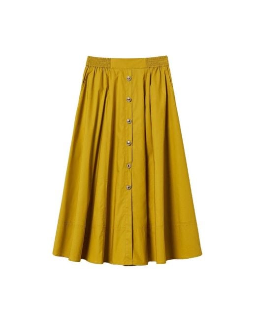 Twinset Yellow Midi Skirts