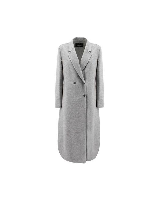 Fabiana Filippi Gray Double-Breasted Coats