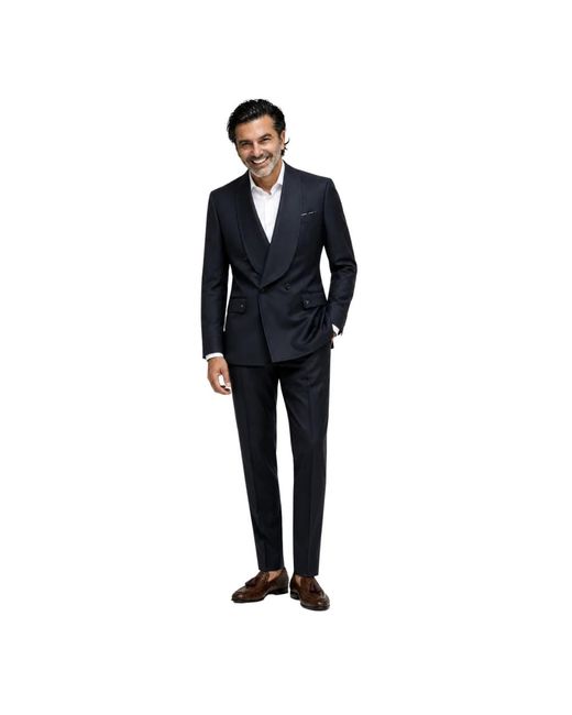 Franzese Collection Double Breasted Suits in het Blue voor heren