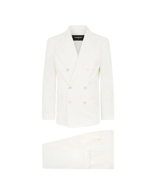 Double Breasted Suits di DSquared² in White da Uomo