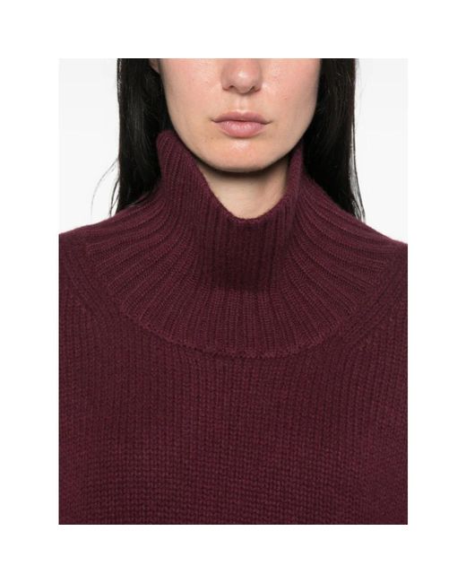 Soft Goat Purple Cashmere Knitwear