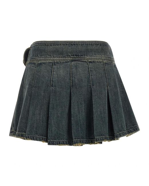 Balenciaga Gray Denim Skirts