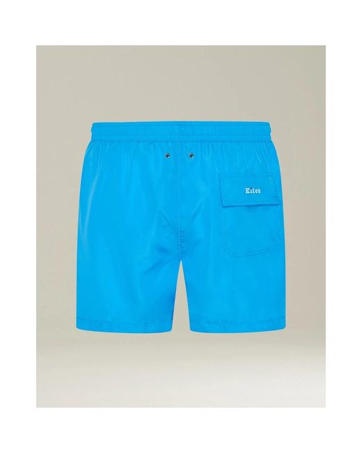 Kiton Badmode ,Blauw ,Polyester Zwemboxershorts in het Blue voor heren