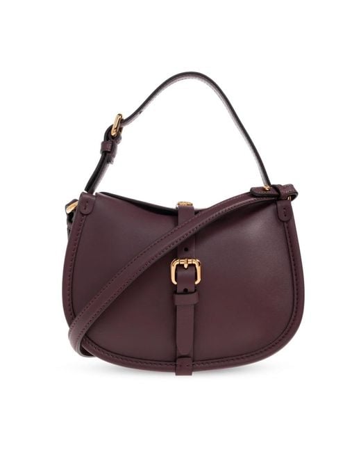 Etro Purple Leder Schultertasche