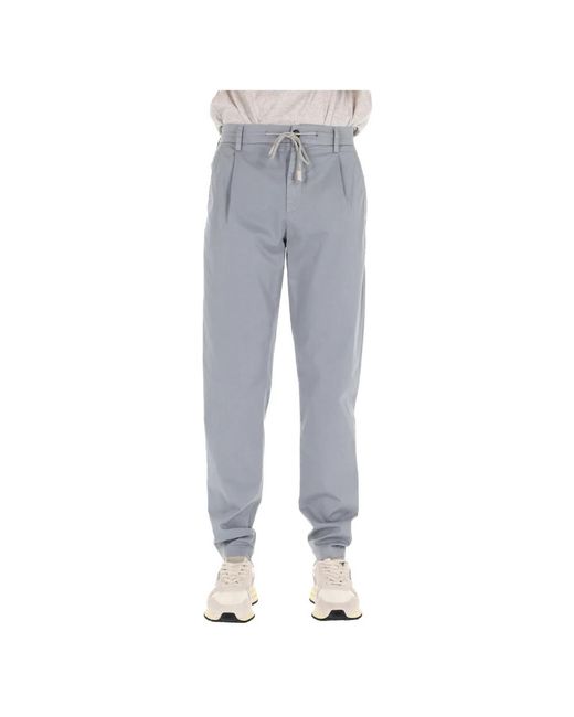 Eleventy Gray Straight Trousers for men