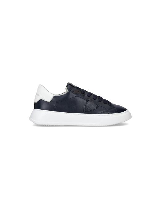 Philippe Model Schoenen ,Blauw ,Katoen Sneakers Temple Tennis in het Blue voor heren
