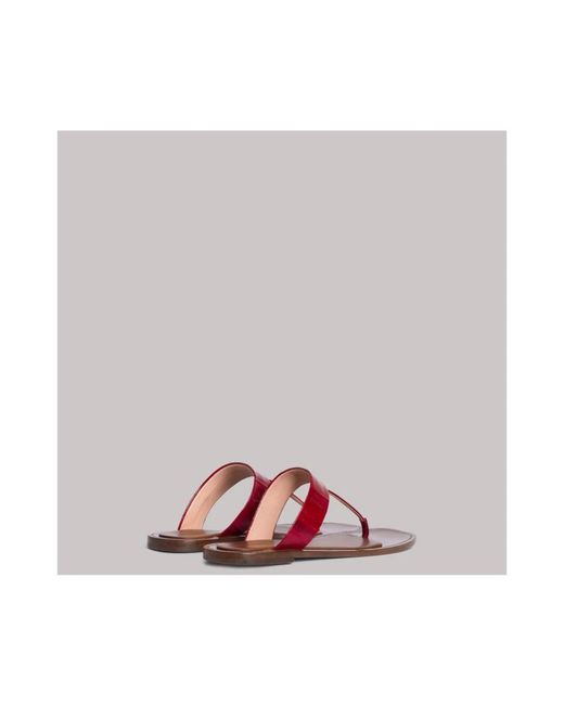Alberta Ferretti Red Flip Flops