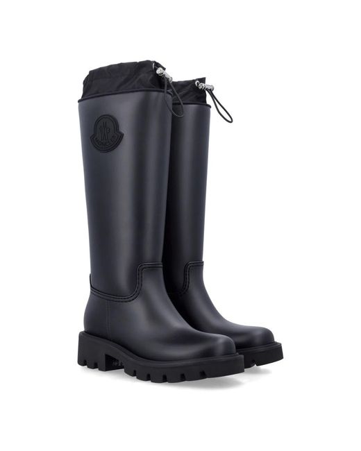Moncler Blue Kickstream High Rain Boots