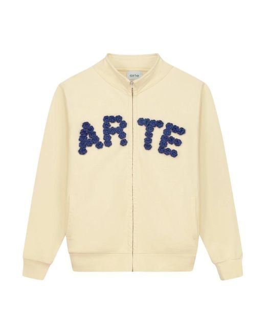 Arte' White Zip-Throughs for men