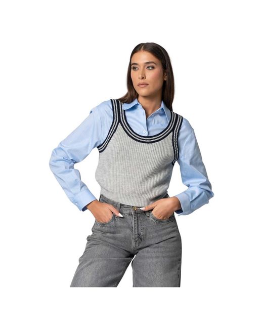 Kocca Sleeveless Knitwear in het Blue