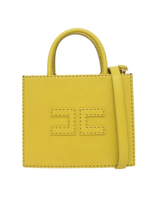 Handbags Elisabetta Franchi de color Yellow