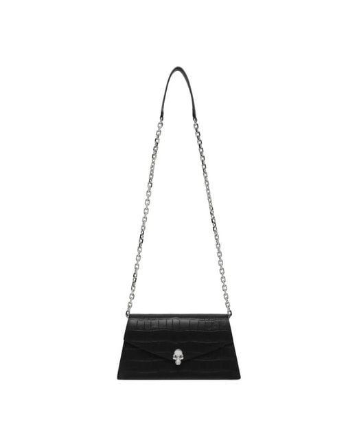McQueen Black Cross Body Bags