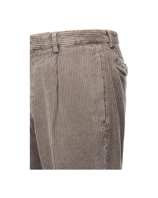 Santaniello Gray Straight Trousers for men