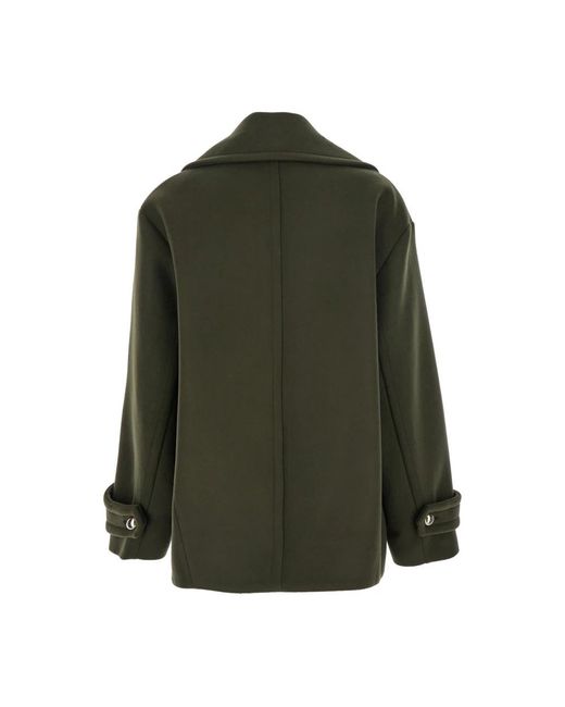 Semicouture Green Double-Breasted Coats