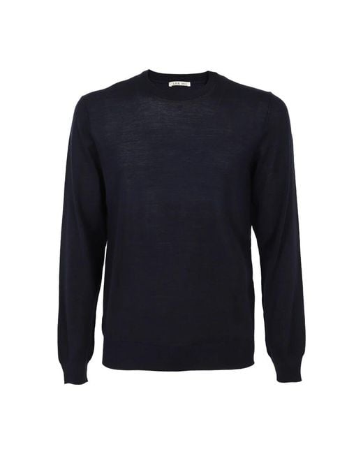 L.b.m. 1911 Leichter merinowollpullover in Blue für Herren