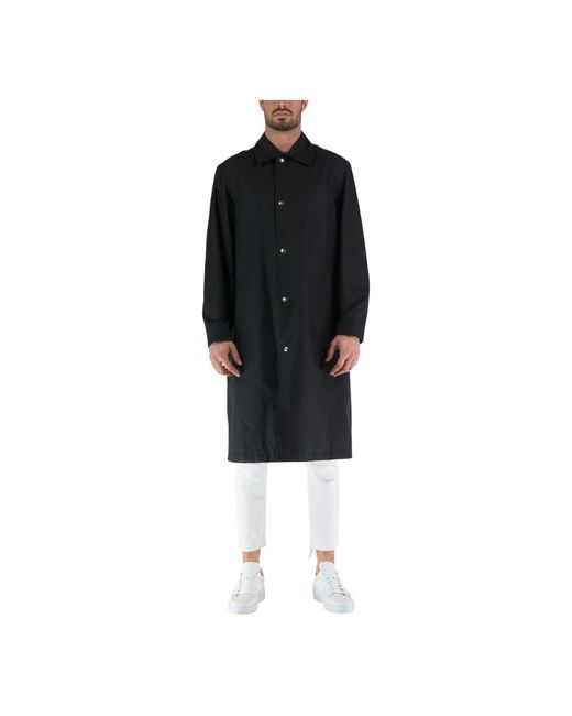 Jil Sander Black Single-Breasted Coats for men